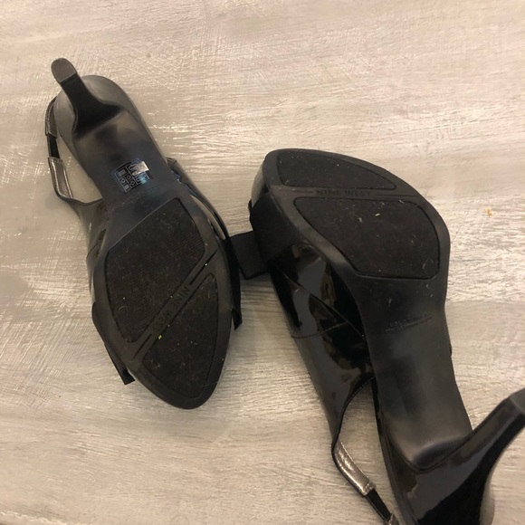 Nine West Black patent Platform Heels , size 8,5 - Picture 4 of 8